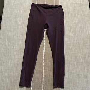 Purple workout tights